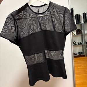 Vintage Escada Sheer Panel Stretch Top